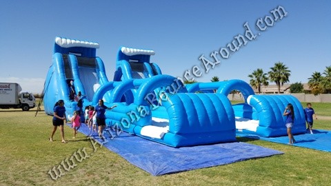 Big Inflatable water slide rentals without pools Denver CO